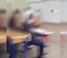 Öğretmen şiddeti kamerada! Hem dövdü hem hakaret etti