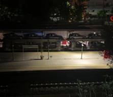 Sıdır araçların Marmaray yolculuğu geceleyin böyle görüntülendi