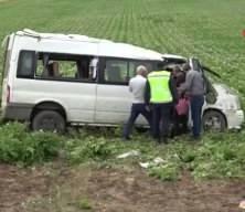 Amasya’da minibüs tarlaya uçtu: 1 ölü, 4 yaralı