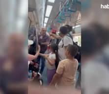 Böyle magandalık görülmedi: Marmaray'da çocuklarının yanında babalarına yumruklu saldırı!