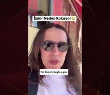 İzmir'de kokan lağım kokusu genç kadını isyan ettirdi!