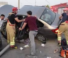 Manisa'da iki otomobilin karıştığı kazada 5 kişi yaralandı