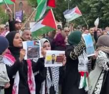 Almanya'da yüzlerce kişi İsrail'e karşı bir araya geldi