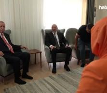 Başkan Erdoğan ve Aliyev depremzede aileye konuk oldular