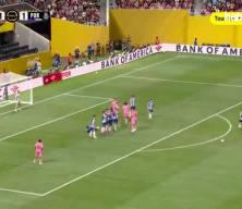 Messi'nin frikik şutundaki rahatlığı olay oldu: Maçın önüne geçti