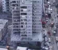 Tel Aviv'de meydana gelen yıkım görüntülendi