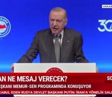 Cumhurbaşkanı Erdoğan Memur-Sen "Hep demokrasinin yanında saf tutmuştur" dedi
