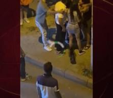 jandarmaya, polise hakaret etti! Haddi aşan şahısa vatandaşlar meydan dayağı attı