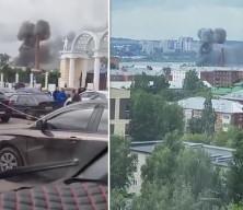 Rusya'da korku dolu anlar! Ukrayna Rus İHA fabrikasını vurdu