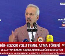 Bakan Uraloğlu, Seydişehir-Bozkır Devlet Yolu Temel Atma Töreni'nde konuştu