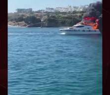 Çeşme'deki Marina'da korku dolu anlar! Yat alev alev yandı