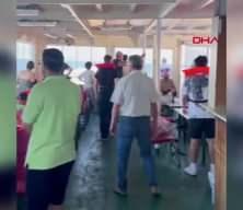 Marmara Adası açıklarında feribotta yangın çıktı