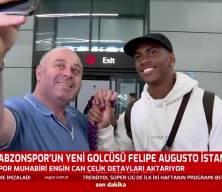 Trabzonspor'un yeni transferi Felipe Augusto, İstanbul'a geldi