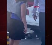 Akılalmaz olay! Taksiciye saldıran kadın sürücü 'Beynini dağıtırım senin" diyerek tehdit etti
