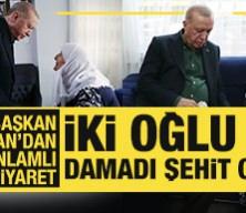Başkan  Erdoğan, Kızılcıhamam'da 15 Temmuz şehit ailelerini ziyaret etti