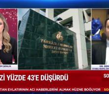 Merkez Bankası faizi yüzde 43'e düşürdü