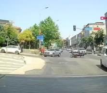 Ümraniye’de trafik ışıklarına uymayan motosikletli yayaya çarptı!