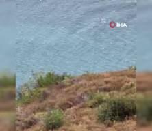 Boğulmaktan saniyelerle kurtarılan hayat mücadelesi kamerada