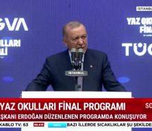Cumhurbaşkanı Erdoğan, TÜGVA yaz okulları finalinde konuşuyor