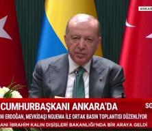 Cumhurbaşkanı Erdoğan ve Gabon Cumhurbaşkanı Nguema ile basın toplantısı düzenledi