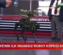 Türkiye'nin ilk füze atan robot köpeği KOZ, canlı yayına katıldı