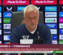 Mourinho'dan basın toplantısında Fenerbahçe taraftarlarını sinirlendiren hareket