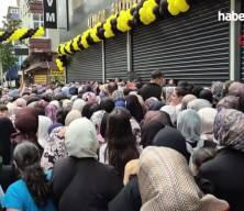 Sultangazi'de mağaza açılışında 'indirim' izdihamı