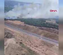 Çıkan orman yangının ardından Çanakkale'de uçuşlar durduruldu