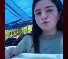 Genç bir kız, dedesi ve babaannesi için düzenlenen mevlitte tadım videosu çekti