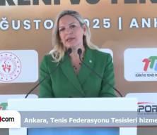 Ankara, Tenis Federasyonu Tesisleri hizmete girdi.