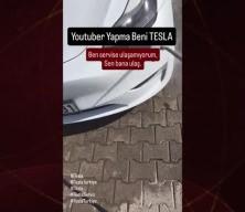Dünyaca ünlü araba markası Tesla'nın boyasının kalktığı anlar
