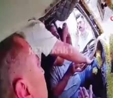 Yol kesip tehditler savurdular! Şoförlerin güzergah tartışmasında korku dolu anlar kamerada