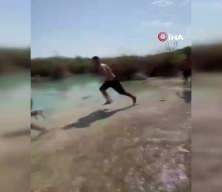 Balıklama atlayış ölüm getirdi! Üzücü anlar arkadaşları tarafından görüntülendi