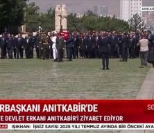  Cumhurbaşkanı Erdoğan ve devlet erkanı Anıtkabir'de