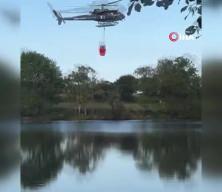  Fransa'da su ikmali yapan helikopter göle düştü