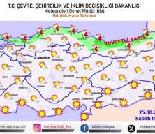 Meteoroloji’den Doğu Karadeniz ve Ege için kuvvetli yağış ve rüzgâr uyarısı