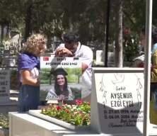 İsrail'in şehit ettiği Ayşenur Ezgi Eygi, Didim’de mezarı başında anıldı