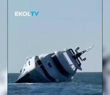 Zonguldak'ta 40 milyon liralık yat 15 dakikada battı: Korku dolu anlar kamerada!