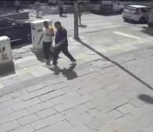 Kadın yayaya tokat atan trafik zorbası yakalandı