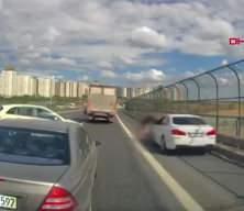 Kediyi kurtatmaya çalışan kadın az kalsın canında oluyordu