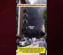 Küçükçekmece'de 5 katlı binada yangın