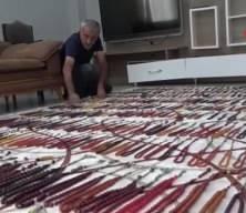 Malatya muhtarının 4 milyon TL değerindeki tespih koleksiyonu