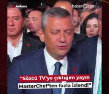 Özgür Özel reyting derdinde! “Masterchef’ten 2.5 kat fazla izlendi”
