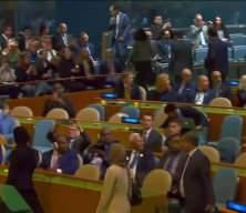 Netanyahu'nun BM'deki konuşması öncesinde heyetler salondan ayrılıyor