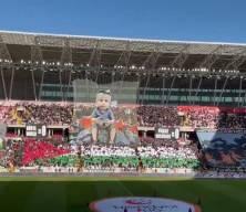 Sivasspor'dan Filistin koreografisi! 'Dünya:0-Vicdan:0'
