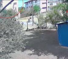 Ankara'da 3 katlı binadaki göçük anı kamerada