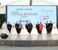 Bağcılar’da 8 çift, Ticaret Bakanı Ömer Bolat’ın şahitliğinde evlendi