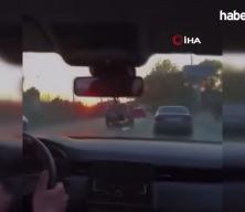 Makas atarak trafiği tehlikeye attı