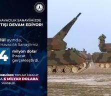 Savunma sanayii ihracatı Eylülde 574 milyon dolara ulaştı