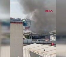 Ataşehir'de fabrika yangını